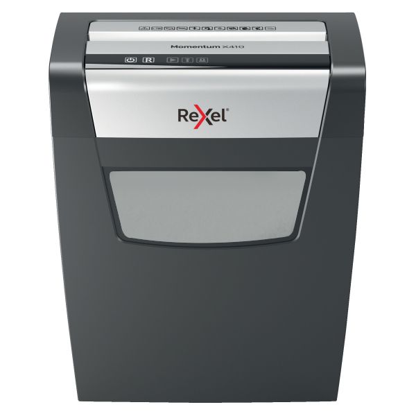 Rexel Momentum X410 P4 Cross Cut 10 Sheet Paper Shredder, 23L Bin
