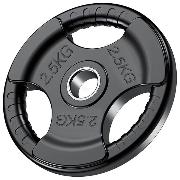 i-Fitness Olympic Rubber Tri-grip Plate - 2.5kg (Pairs)