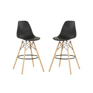 Kim Bar Stool, Black Polypropylene