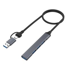 Type-C/USB-C to 4 Port USB Hub Multiport 3.0 and 2.0 USB Port for PC Laptop