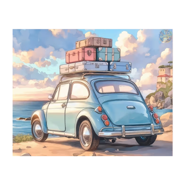DIY Paint by Number Kit - Adorable Vintage Car (40x50cm)