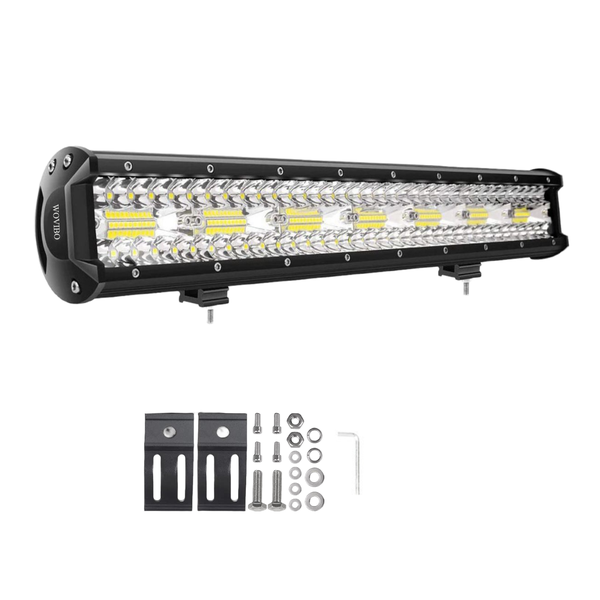 WOVIBO 420W LED Light Bar Triple Row LED Light Bar 24000LM Spot Flood Combo