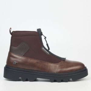 Mazerata Vinchey 9 Chocolate Men Faux Leather / Lycra Ankle Boots