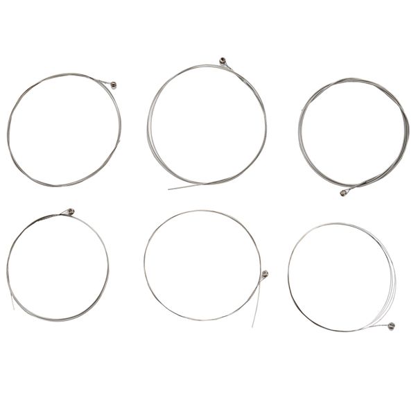 Guitar Strings (008-.038) inch Nickel-plated - white - 6 Piece