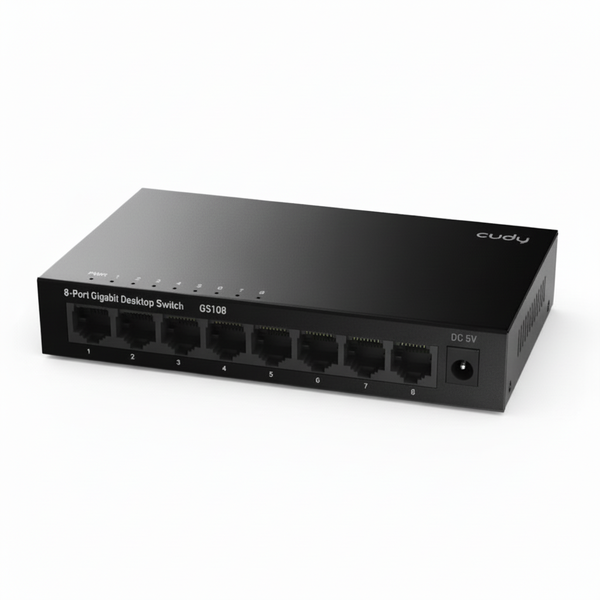 Cudy 8-Port Gigabit Desktop Switch - Unmanaged Metal Network Hub