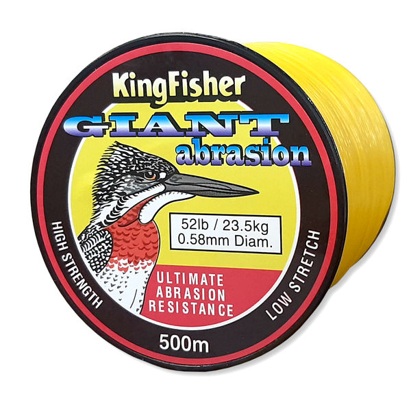 Kingfisher Giant Abrasion Nylon .58MM 23.5KG/52LB Colour Clear 500m Spool