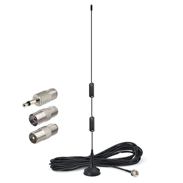 FM Radio Antenna with Magnetic Base 3M Extension Cable