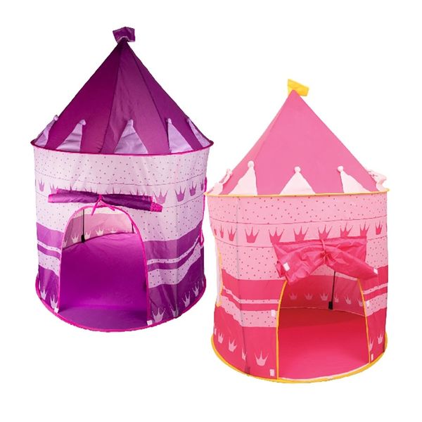 Play Tent - Pop-Up Princess Castle Tents - Pink &amp; Purple (Set of 2)