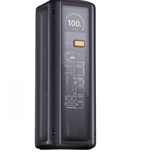 25,000mAh High-Capacity Power Bank with 212W Rapid Charge - Black