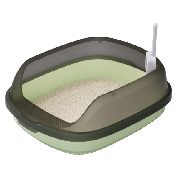 Cat Litter Box with Litter Scoop- Light Green