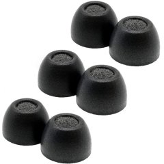 Comply TrueGrip Pro TW Earphone Tips For Sony True Wireless (3 Pair) Black