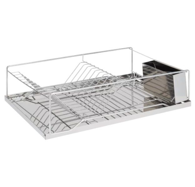 Prochef Stainless Steel Deluxe Dish Dryer Drainer Set Tray Chrome Finish