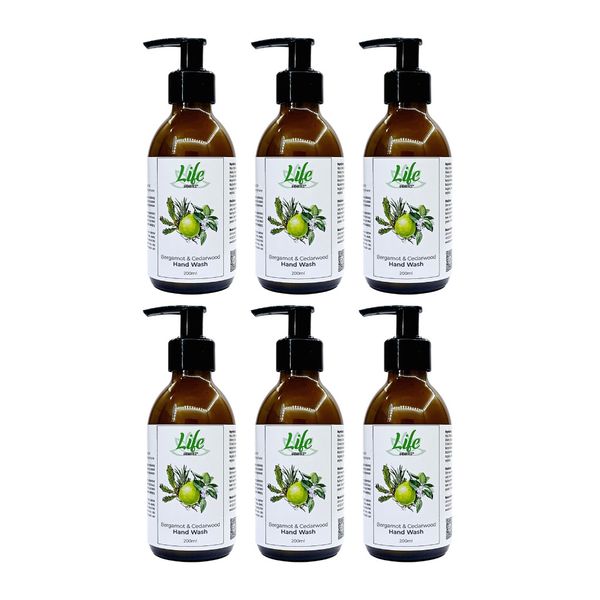 200ml Hand Wash - Bergamot &amp; Cedarwood (6 Pack)