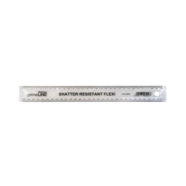 Primeline- Shatterproof Ruler 30cm Superior Quality Clear x 8