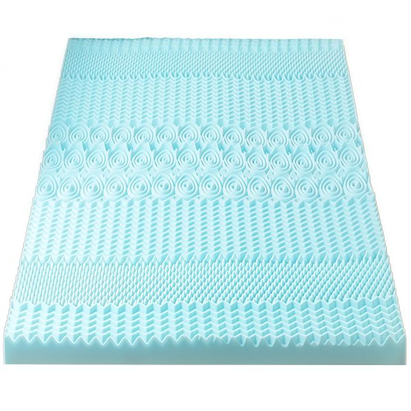 Gel Memory Foam Mattress Topper 5 Zone Embossing Sponge Mattress