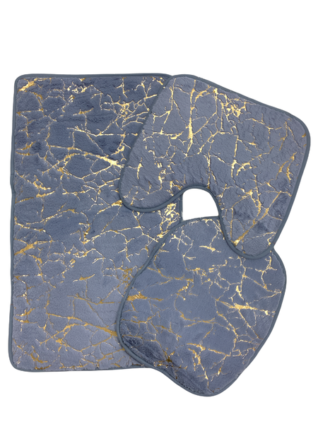 Azaz - Bathroom Mat 3pc set Marble Look