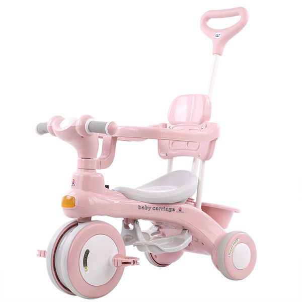 Baby Carriage Stroller Tricycle With Lights - Music and Safety Frame