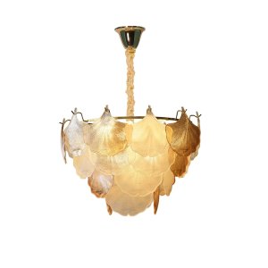 DrLight New Modern Shell Glass Ceiling Chandeliers - Round Shape