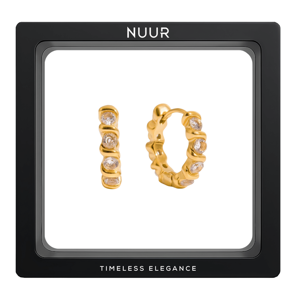 NUUR Elira Earrings - 18K Gold-Plated, Non-Tarnish, Stainless Steel
