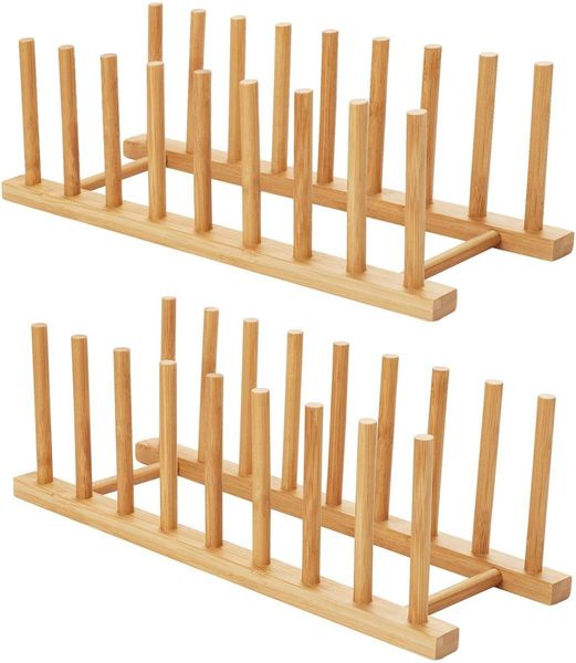 Bamboo Wooden Dish Drying Rack 2 pack