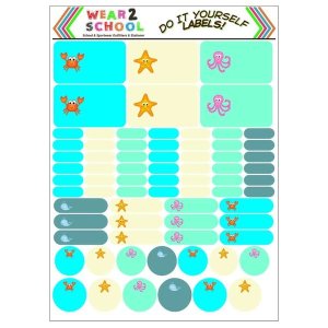 Sea Creature DIY marking labels waterproof