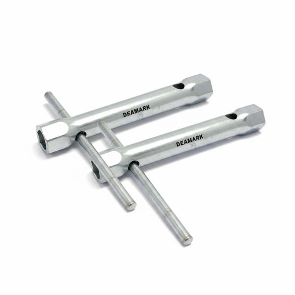Deamark 18mm &amp; 19mm Box Spanner with 8x150mm Tommy Bar - 2 Pack