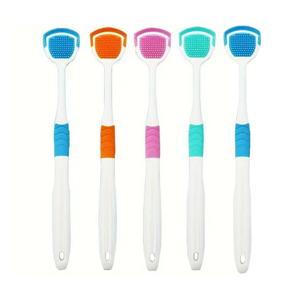 5 Piece Tongue Scraper for Reducing Bad Breath Healthy Oral Care Tools