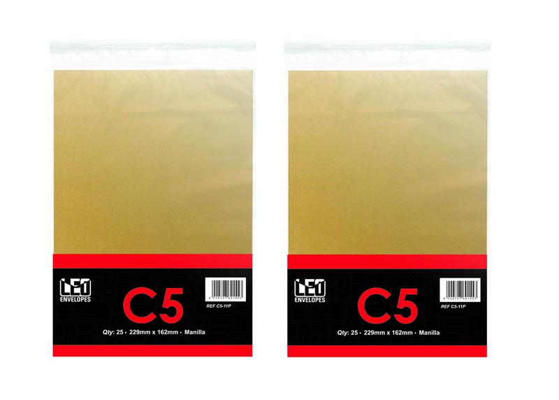 LEO C5 Manilla Self Seal Envelopes - Pack Of 50 Envelopes