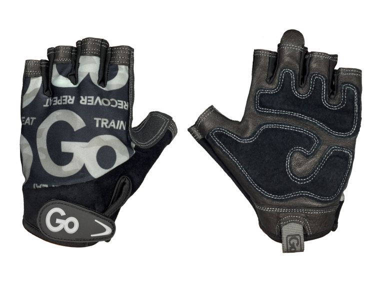 GoFit Men's Elite Trainer Leather Fitness Training Gloves - Camo