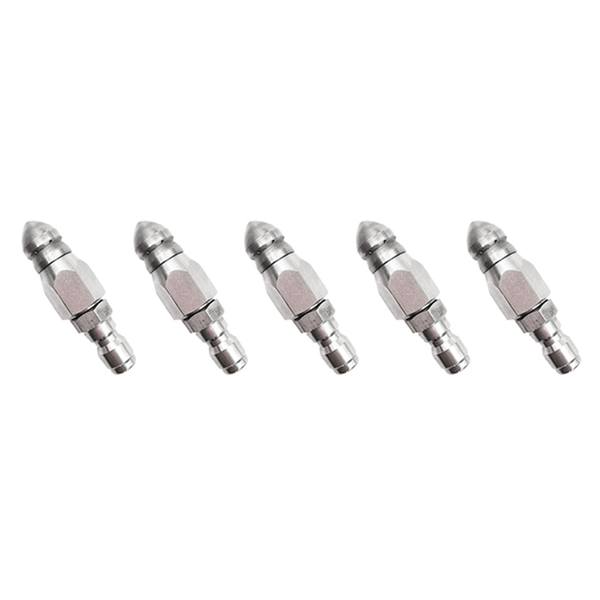 Pressure Washer Sewer Jetter Nozzle With Stainless Steel 1/4Inch