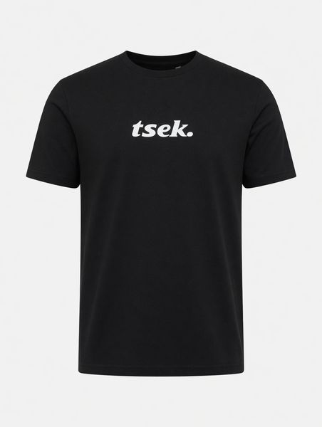 Apparely Tsek Black Cotton T-Shirt - Round Neck Streetwear Tee