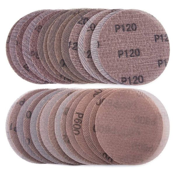 30 Pcs Mesh Sanding Discs 125mm 80-600 Grit Hook and Loop Sanding Paper Dr