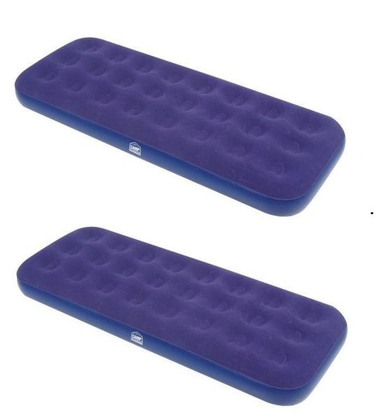 2 x Campmaster Single Inflatable Camping Airbed / Mattress 191 x 73 x 22cm