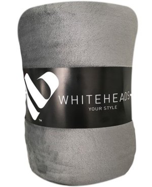 Whiteheads Faux Fur Blanket Throw - Dark Grey