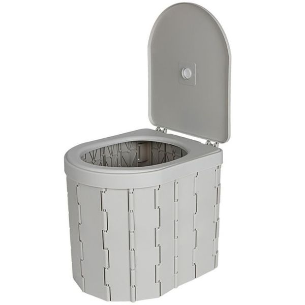 2 in 1 Portable Foldable Car Travel Toilet &amp; Trash Can
