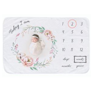 Echo Baby Milestone Blanket Soft Plush Fleece Memory Blanket