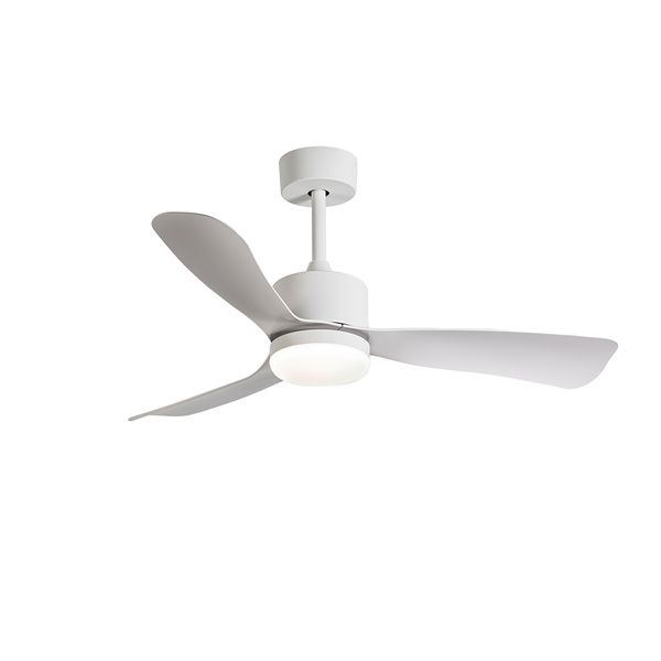AUSMA 42 inch Ceiling Fan With Lights and Remote White Modern Ceiling Fan