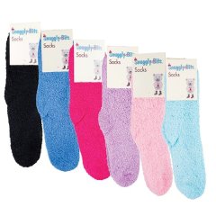 Bulk Pack x 6 Adult Ladies Winter Socks - Microfibre