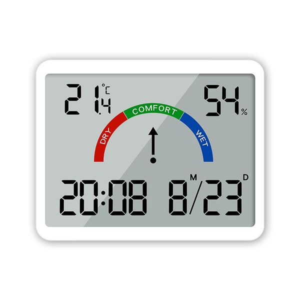 LCD Temperature Humidity Monitor With Date Display, Alarm
