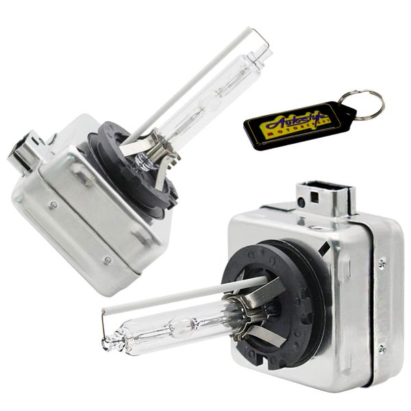 Super Vision D1S Xenon 6000k 35w Replacement HID Bulbs &amp; Gel Key Holder