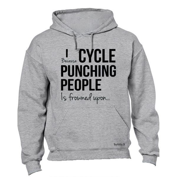 I Cycle Because... Mens Hoodie - Black