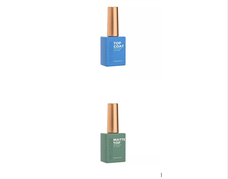 Matte Elegance, Glossy Brilliance: Vendeeni's 15ml Top Coat Duo