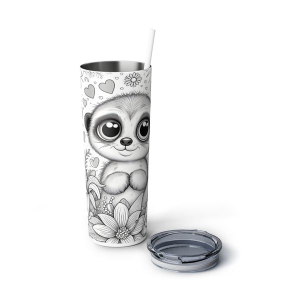 Meerkat 20oz Black &amp; White Stainless Steel Tumbler