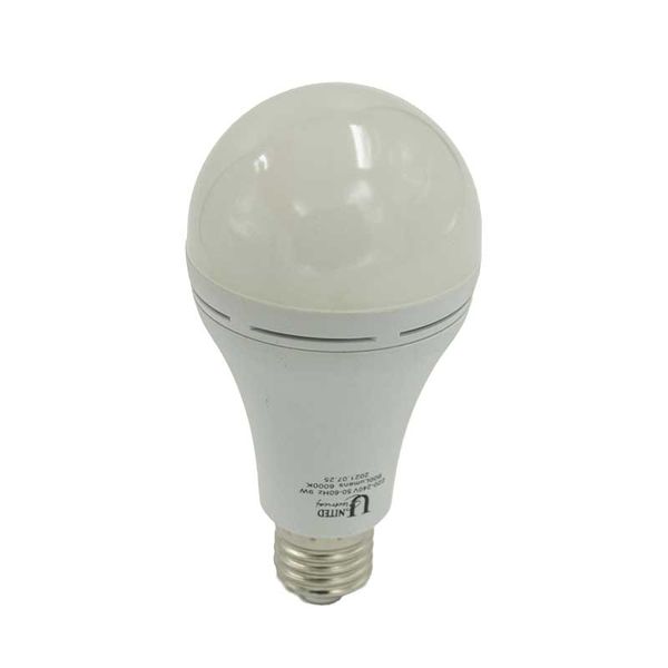 United Electrical 9 Watt ES Rechargeable LED Bulb Cool White
