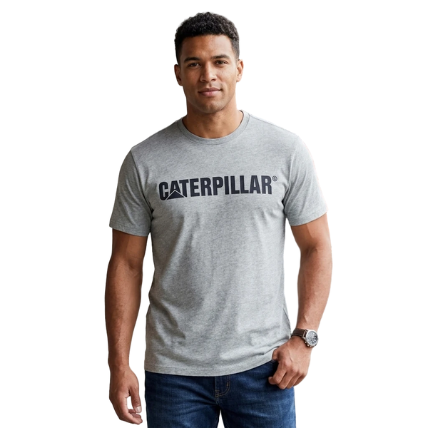 Cat/T-Shirt Grey Black Logo Tee