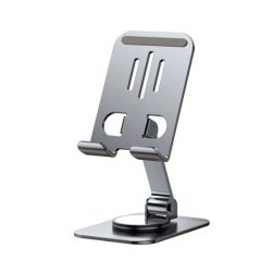 Aluminum Foldable Phone Stand with 360 Rotation - Black