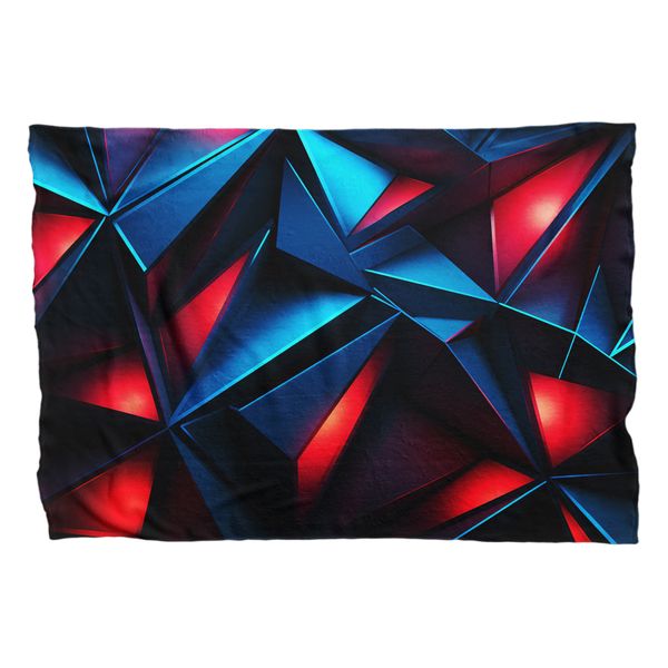 Red and Teal Triangles Large Light Weight Fleece