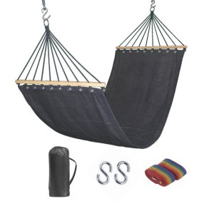 Fashion Spring Summer Comfortable Garden Tree Swing Bed - Black