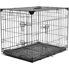 Optipet Wire Dog Crate Cage with Soft Bed for Adult Dogs - Extra Large