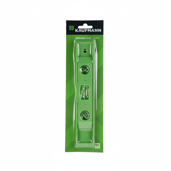 Kaufmann 230mm Non-Magnetic Torpedo Spirit Level for Precision Leveling